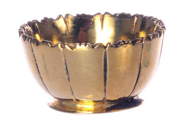 Dollhouse Miniature Bowl, Gold